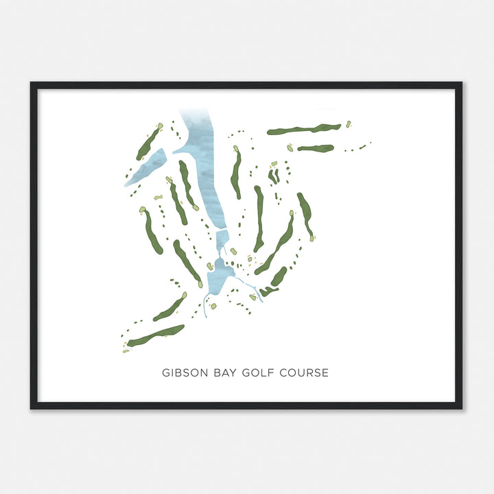 Print of Gibson Bay Golf Course Modern Map