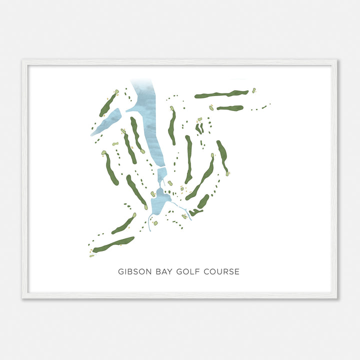 Print of Gibson Bay Golf Course Modern Map