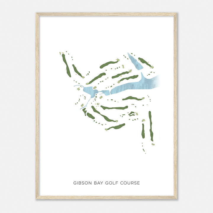 Print of Gibson Bay Golf Course Modern Map