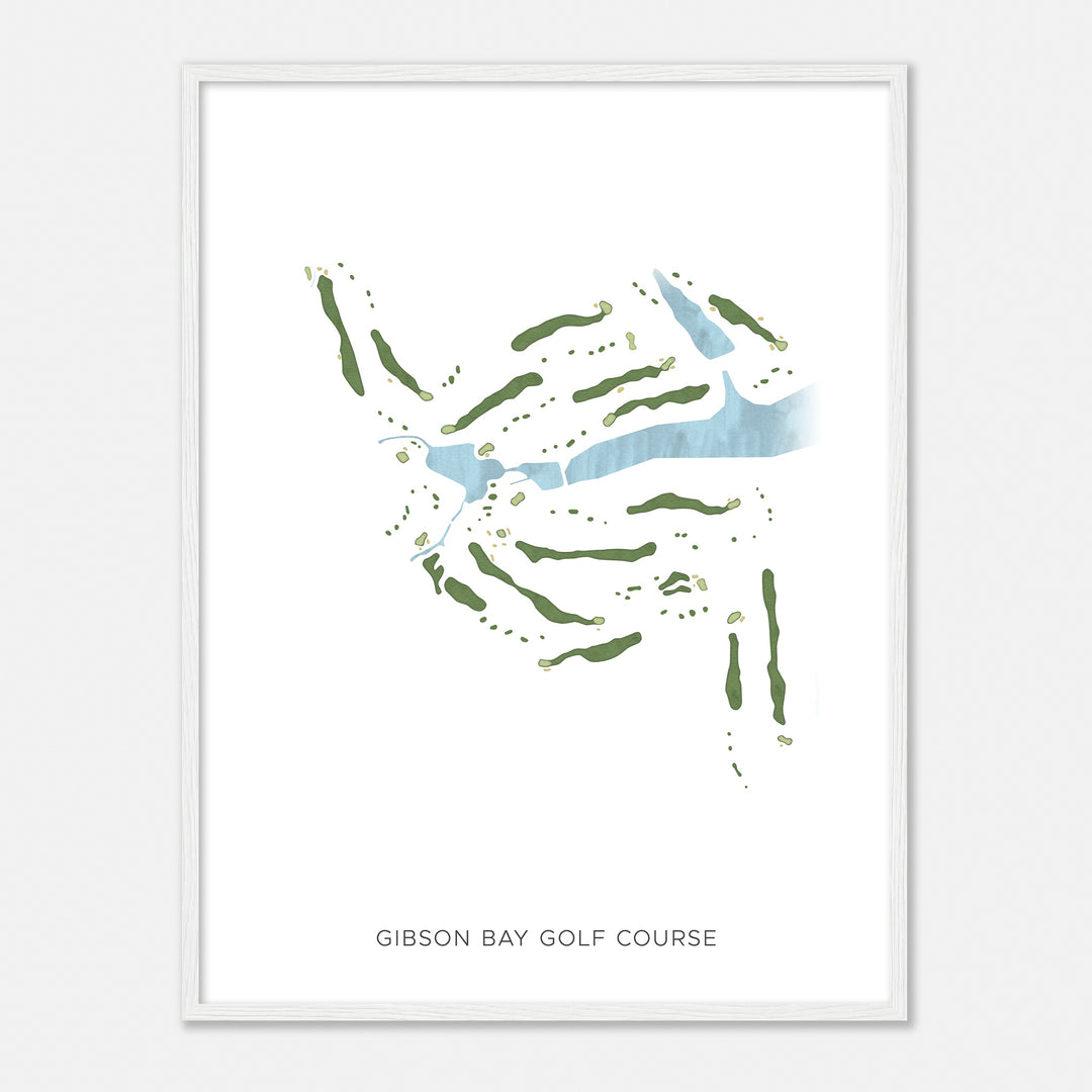 Print of Gibson Bay Golf Course Modern Map