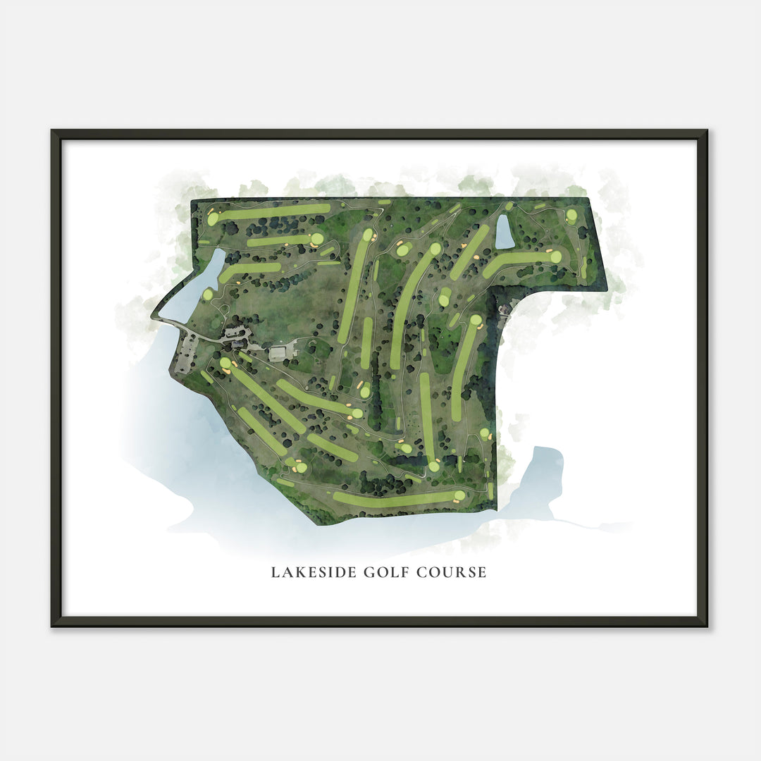 Print of Lakeside Golf Course Classic Map