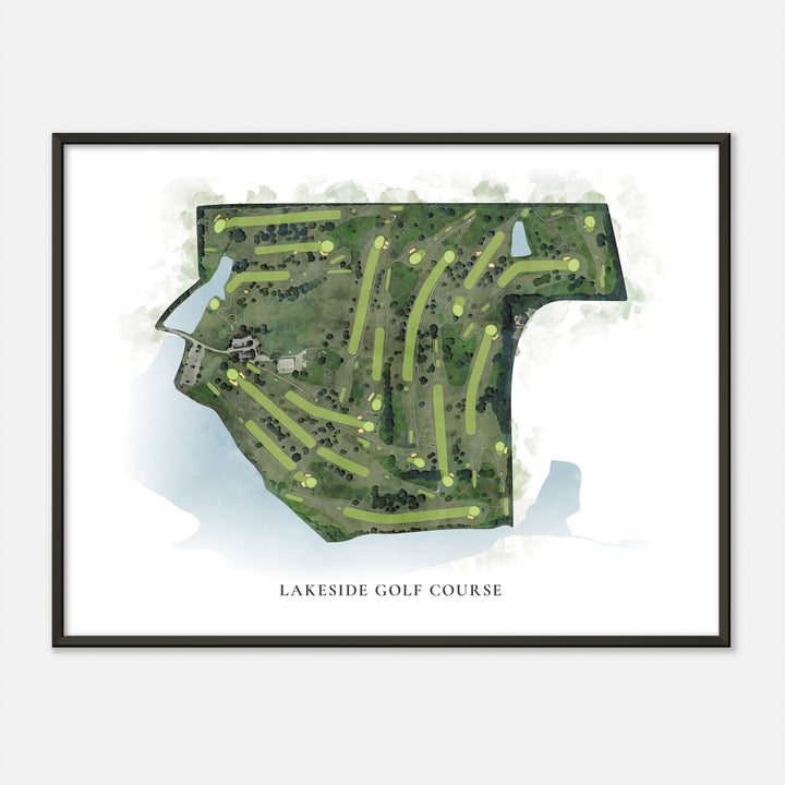 Print of Lakeside Golf Course Classic Map