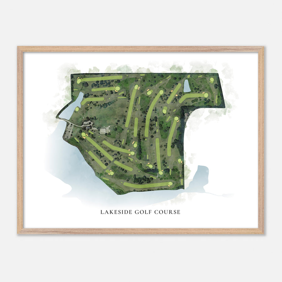 Print of Lakeside Golf Course Classic Map