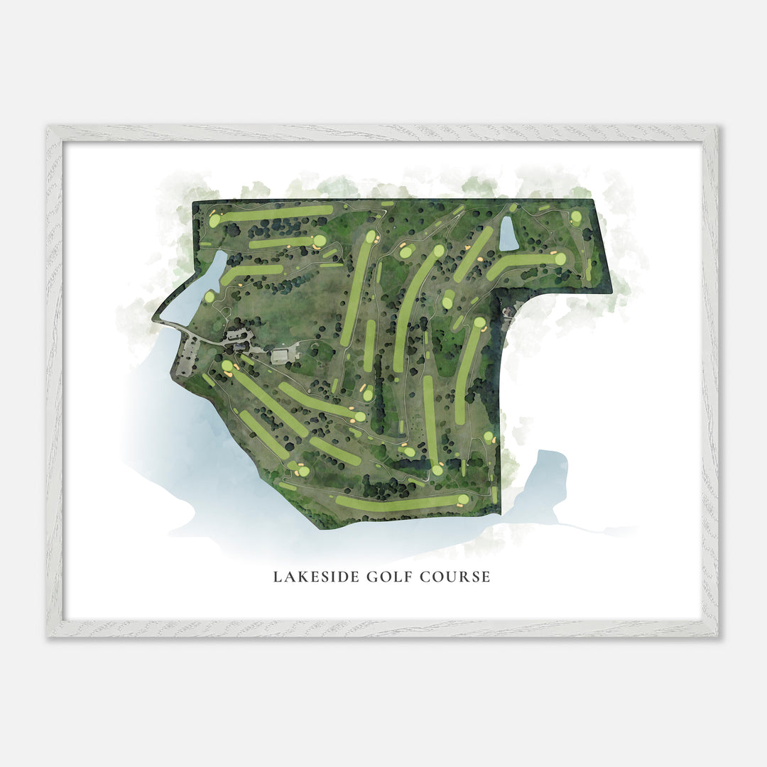 Print of Lakeside Golf Course Classic Map