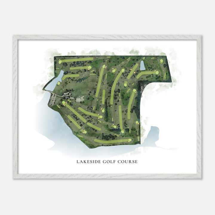Print of Lakeside Golf Course Classic Map