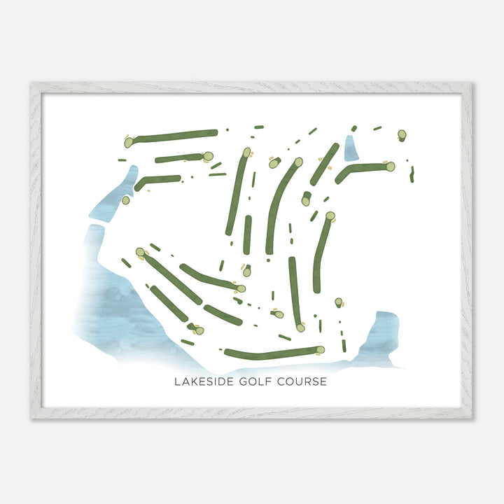 Print of Lakeside Golf Course Modern Map