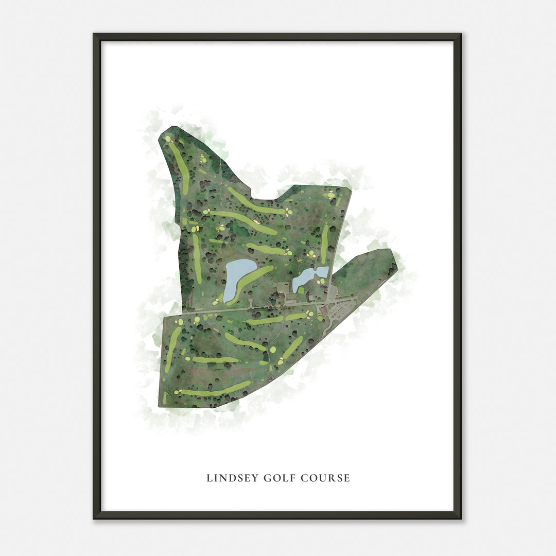 Print of Lindsey Golf Course Classic Map