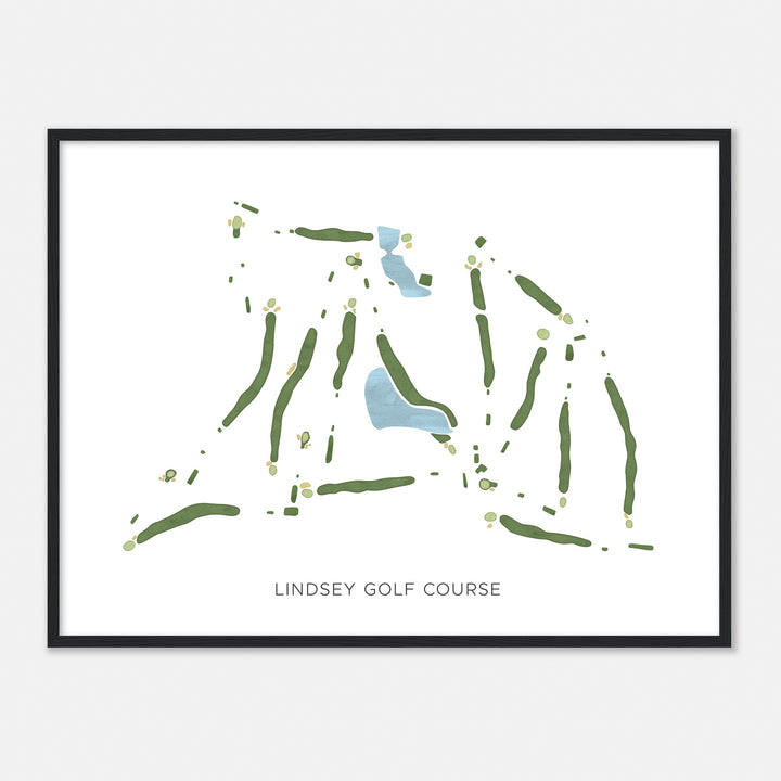 Print of Lindsey Golf Course Modern Map