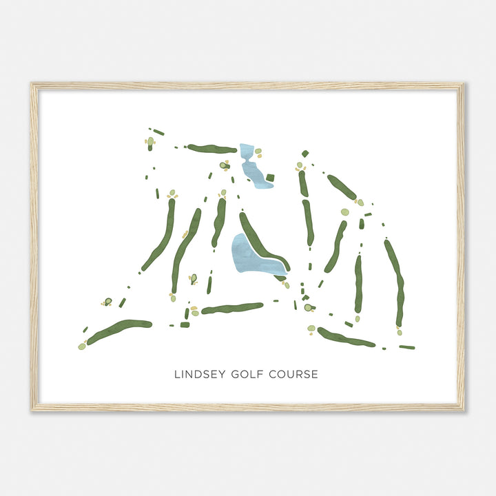 Print of Lindsey Golf Course Modern Map