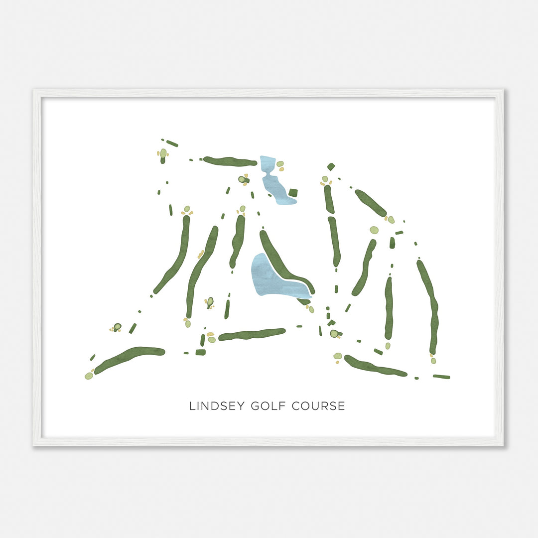 Print of Lindsey Golf Course Modern Map