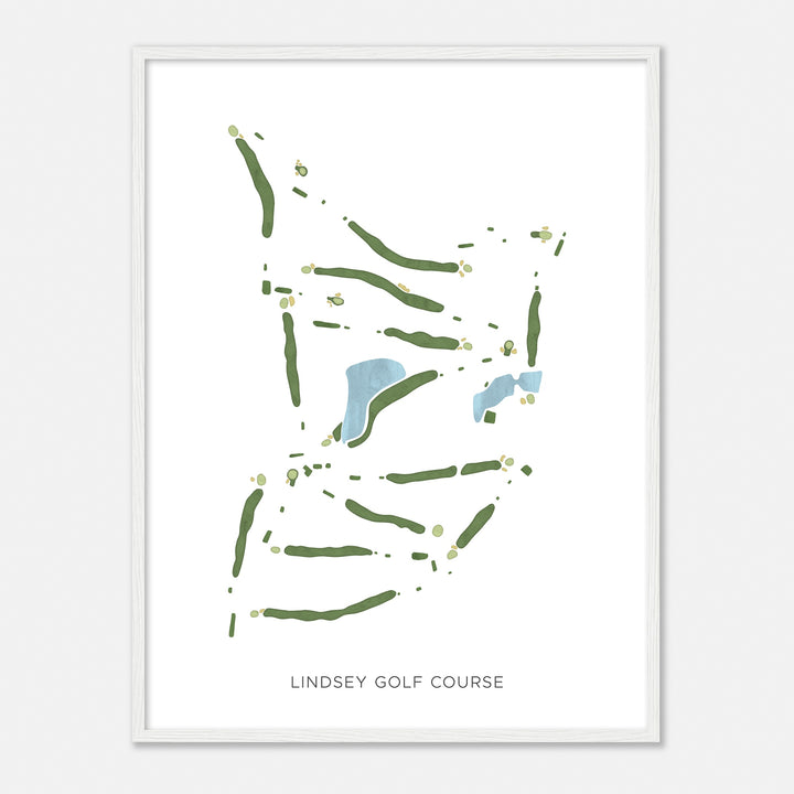 Print of Lindsey Golf Course Modern Map