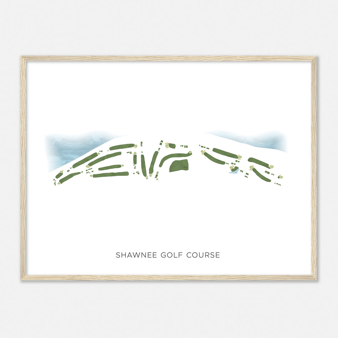 Print of Shawnee Golf Course Modern Map