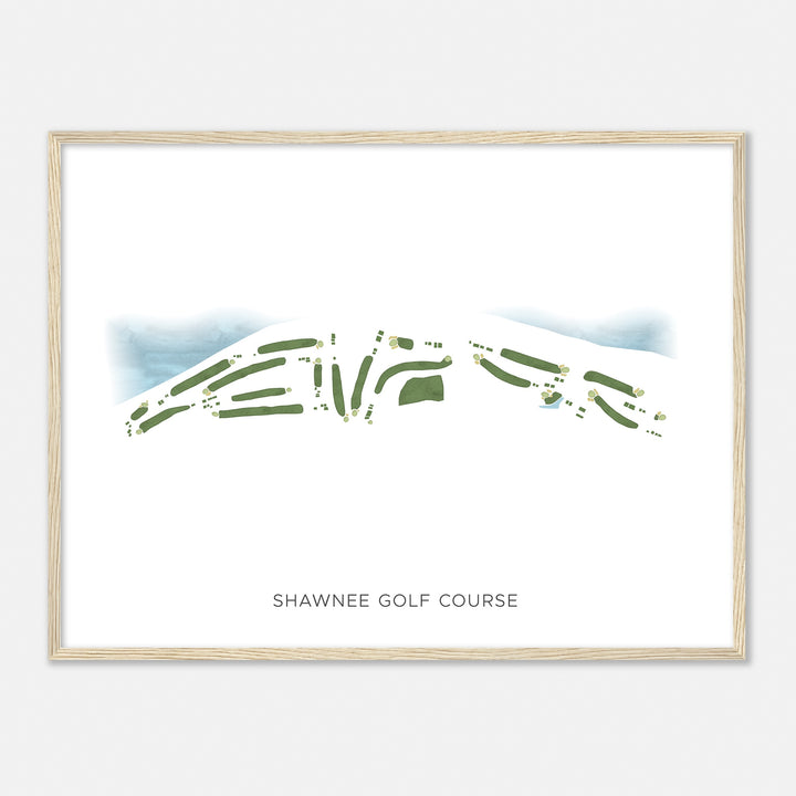 Print of Shawnee Golf Course Modern Map