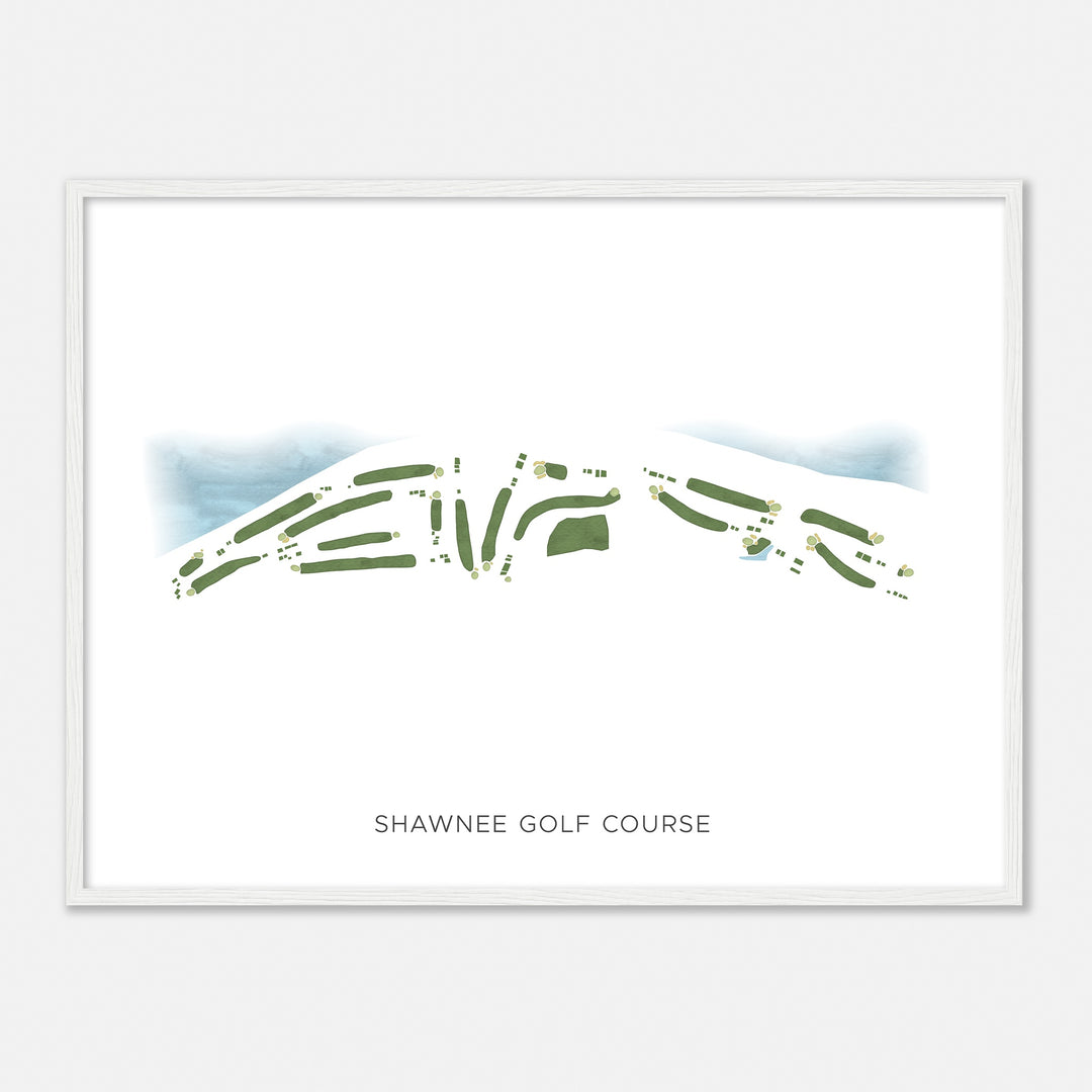 Print of Shawnee Golf Course Modern Map