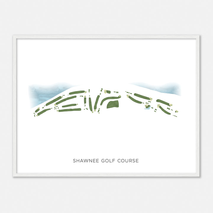 Print of Shawnee Golf Course Modern Map