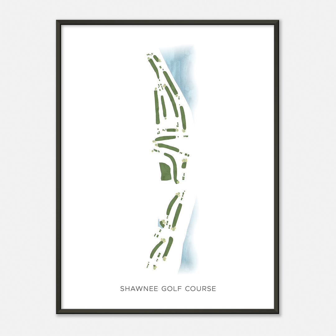 Print of Shawnee Golf Course Modern Map