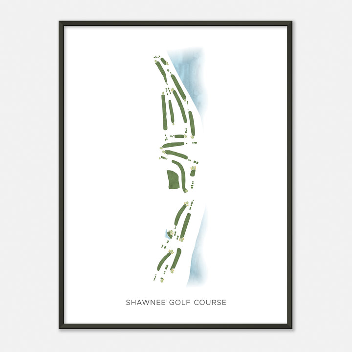 Print of Shawnee Golf Course Modern Map