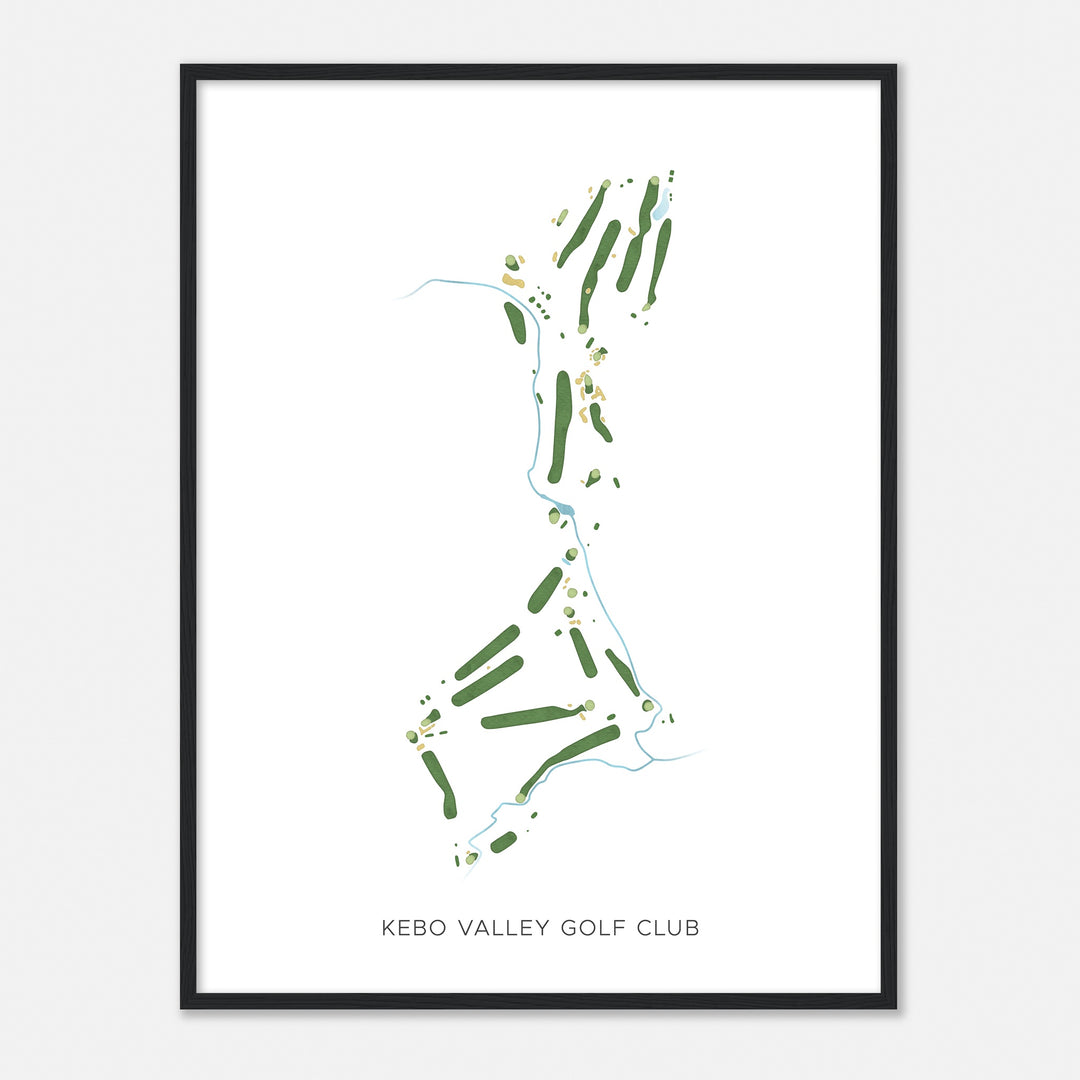 Print of Kebo Valley Golf Club Modern Map