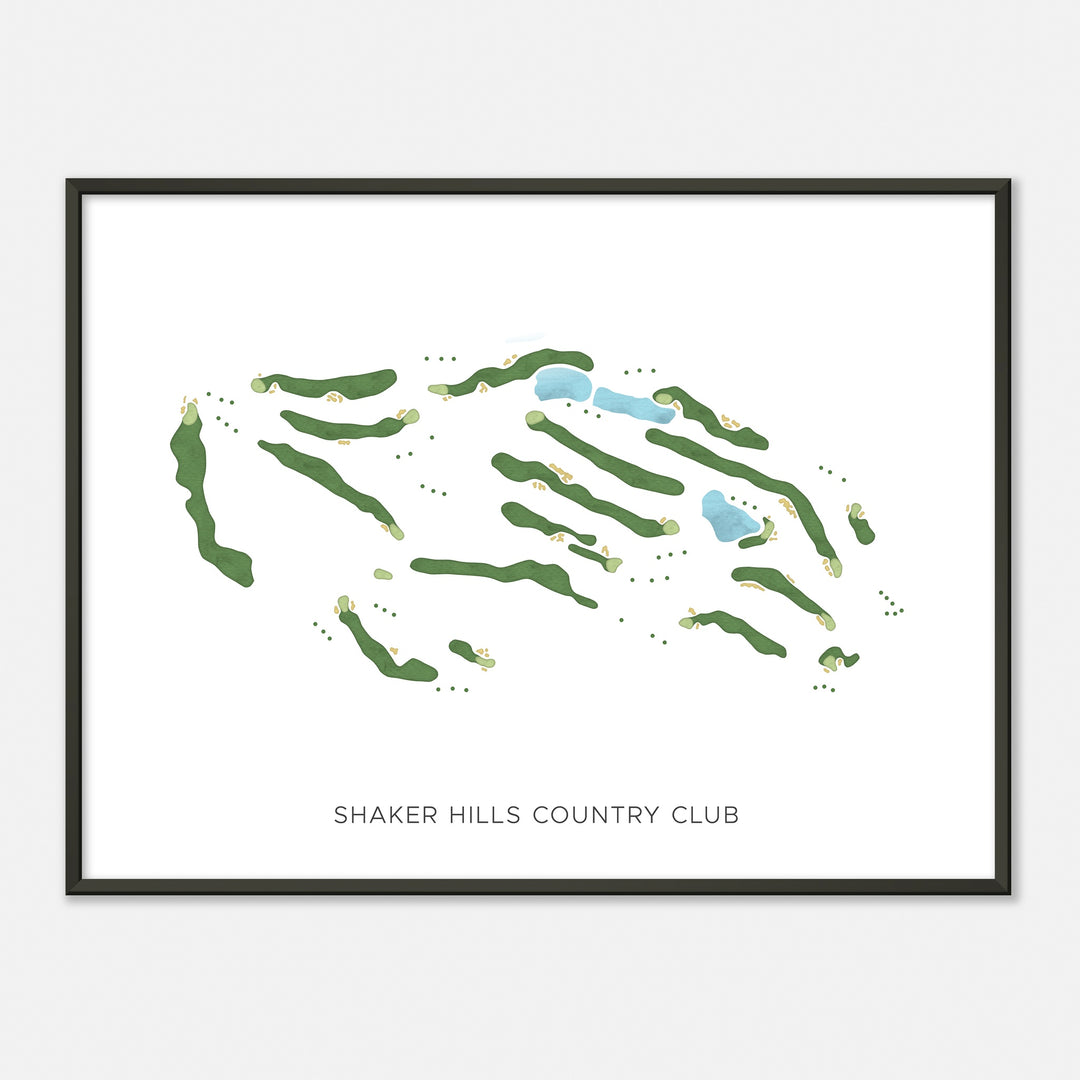 Print of Shaker Hills Country Club Modern Map