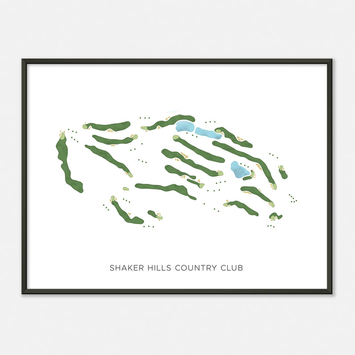 Print of Shaker Hills Country Club Modern Map