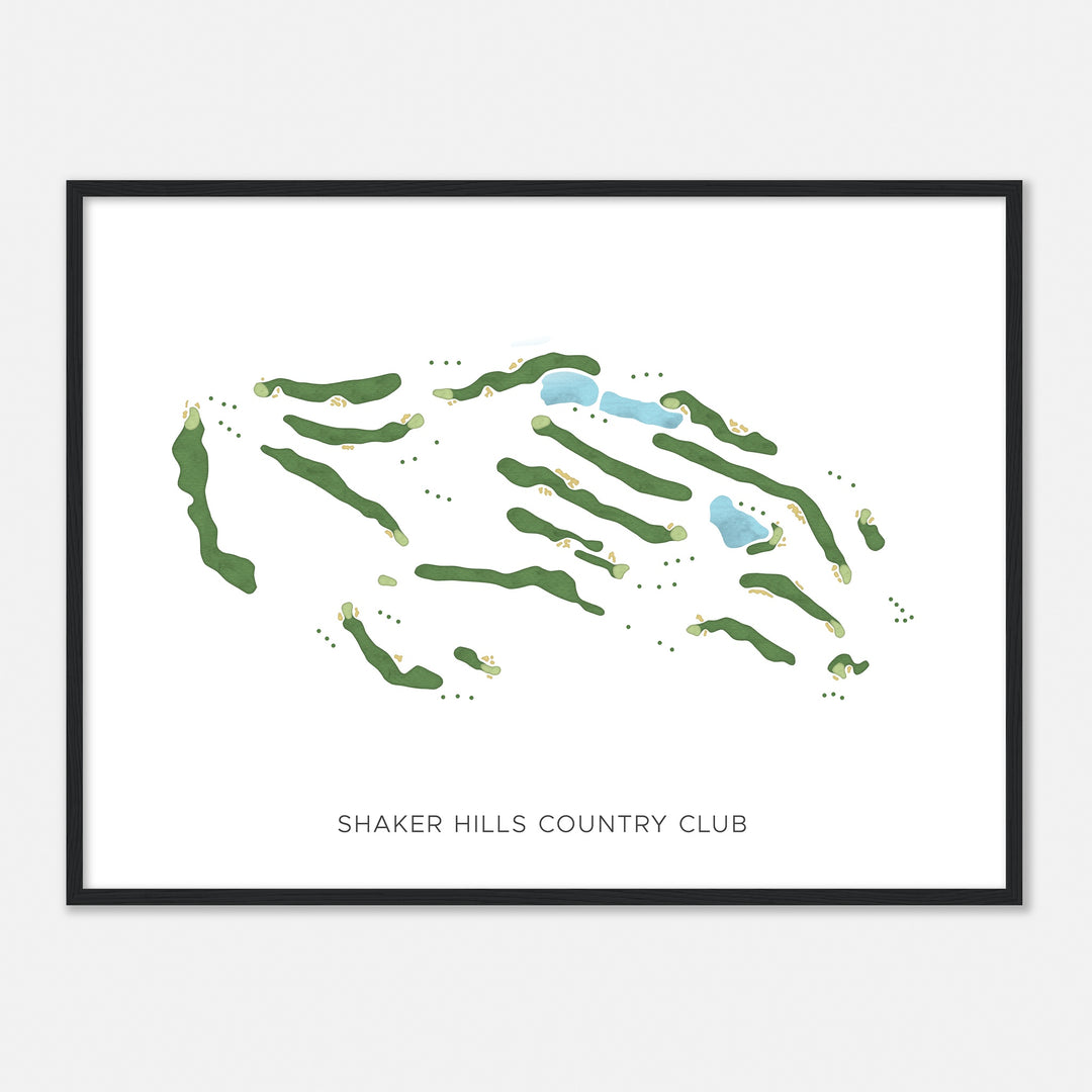 Print of Shaker Hills Country Club Modern Map