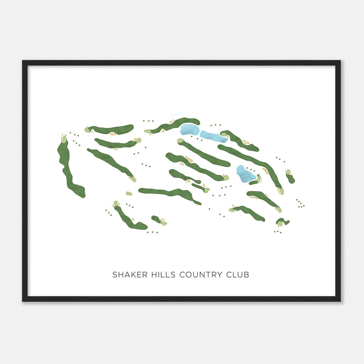 Print of Shaker Hills Country Club Modern Map