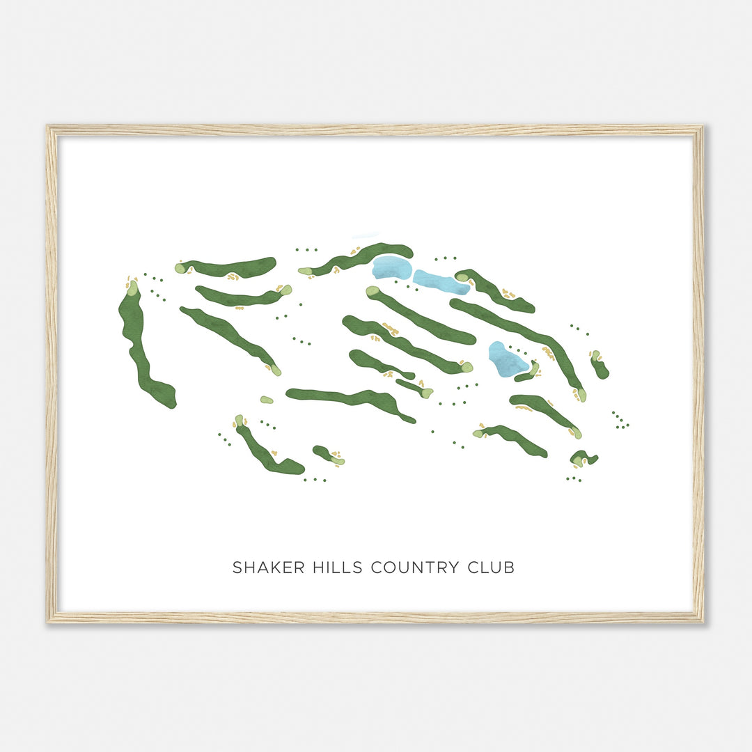 Print of Shaker Hills Country Club Modern Map