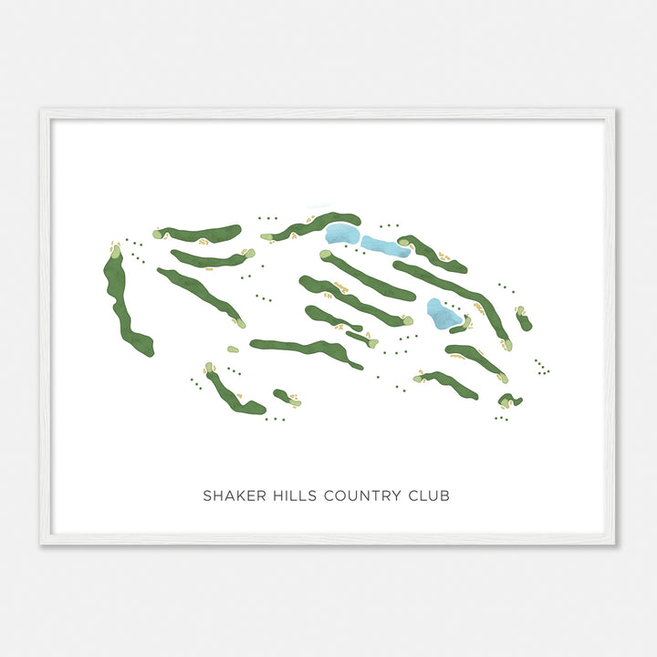 Print of Shaker Hills Country Club Modern Map