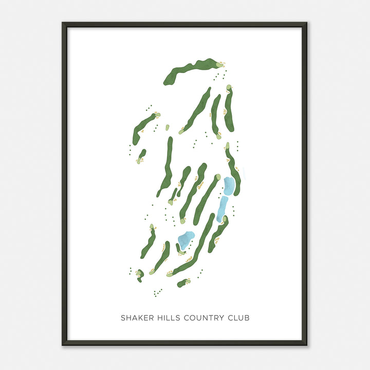Print of Shaker Hills Country Club Modern Map