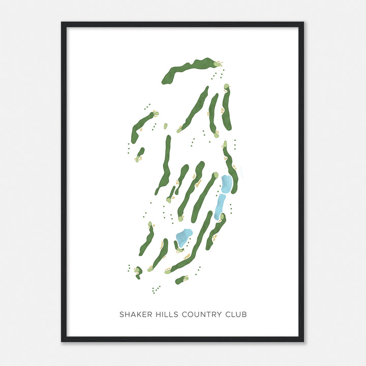 Print of Shaker Hills Country Club Modern Map