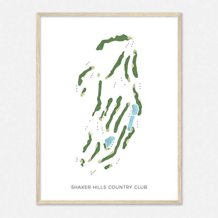 Print of Shaker Hills Country Club Modern Map