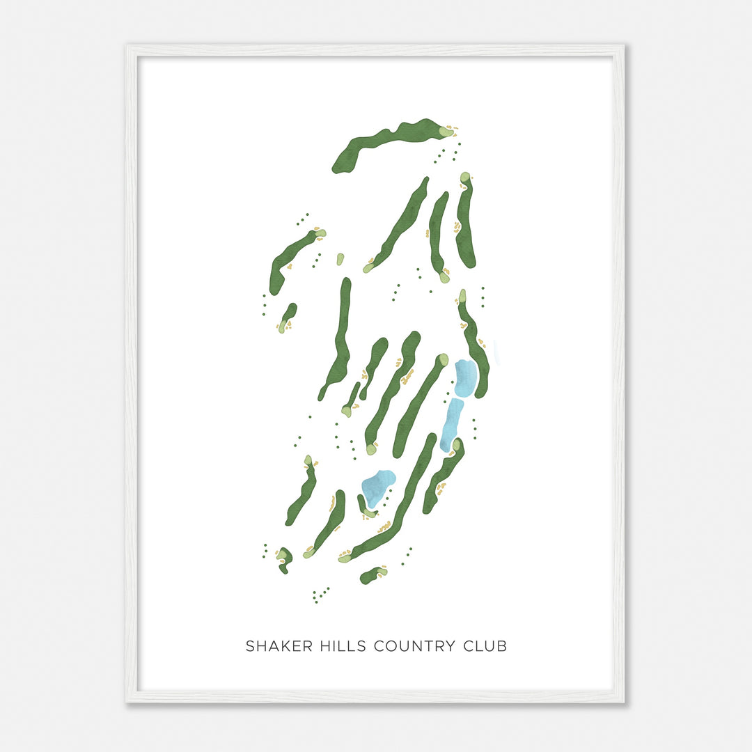 Print of Shaker Hills Country Club Modern Map