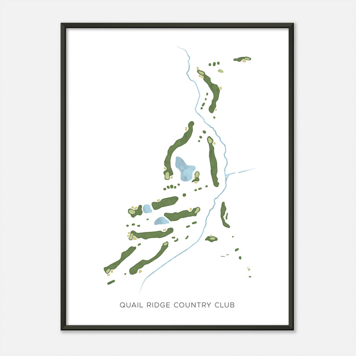 Print of Quail Ridge Country Club Modern Map