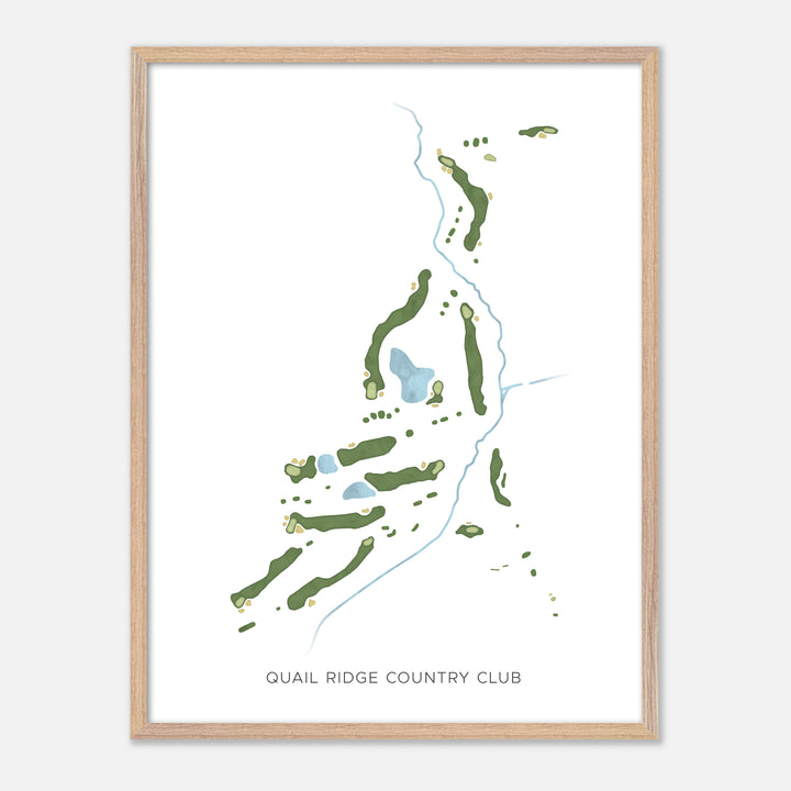 Print of Quail Ridge Country Club Modern Map