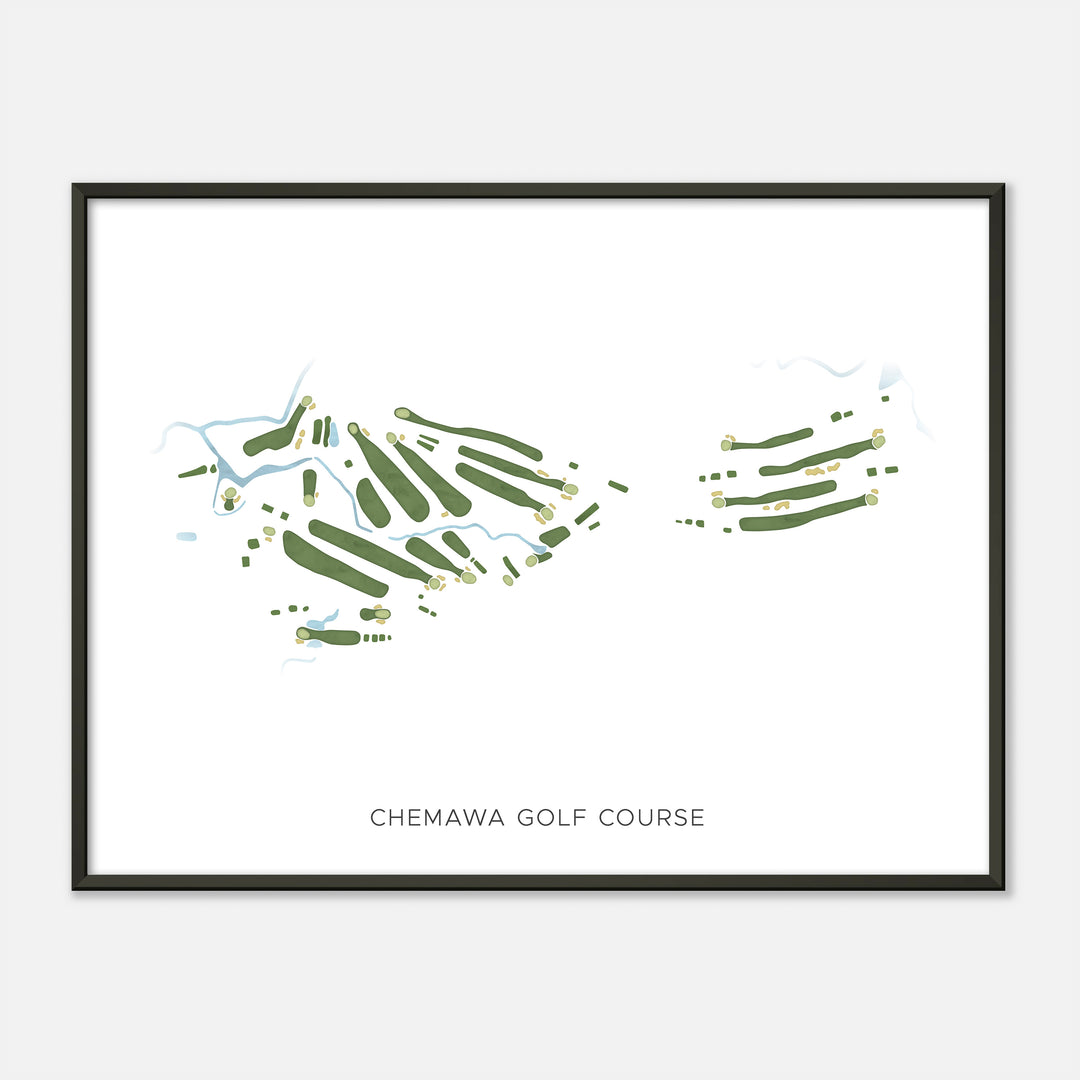 Print of Chemawa Golf Course Modern Map