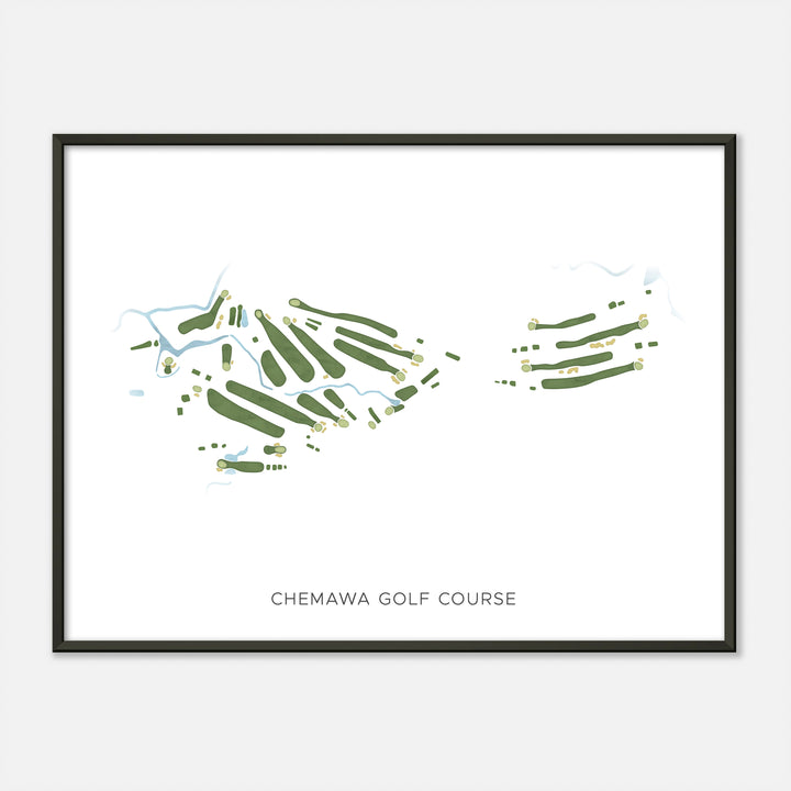 Print of Chemawa Golf Course Modern Map