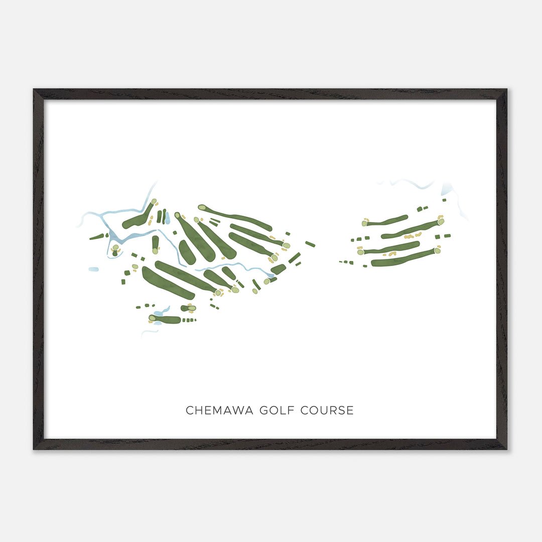 Print of Chemawa Golf Course Modern Map