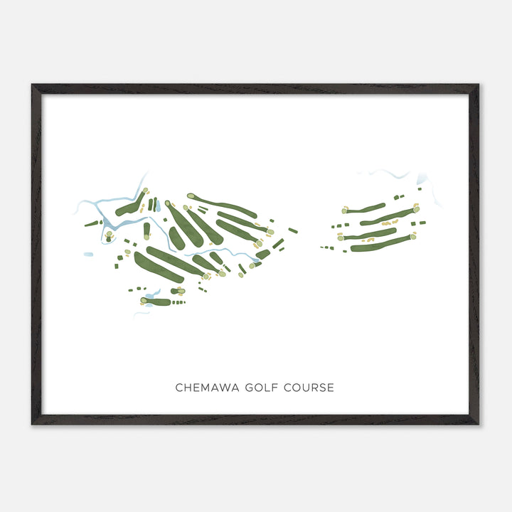 Print of Chemawa Golf Course Modern Map