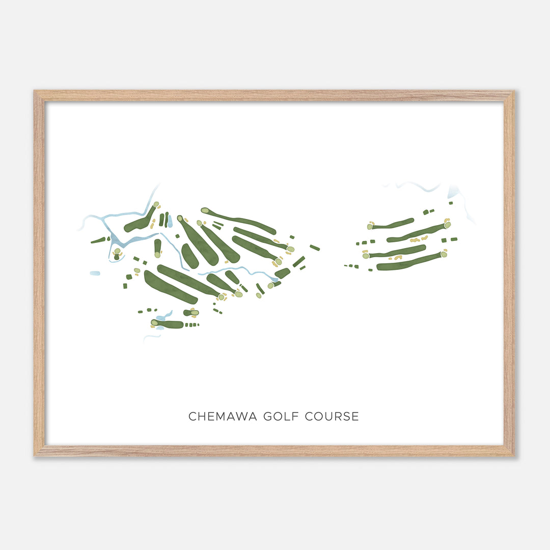 Print of Chemawa Golf Course Modern Map