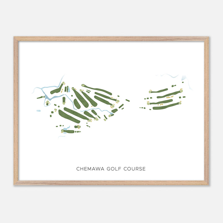 Print of Chemawa Golf Course Modern Map