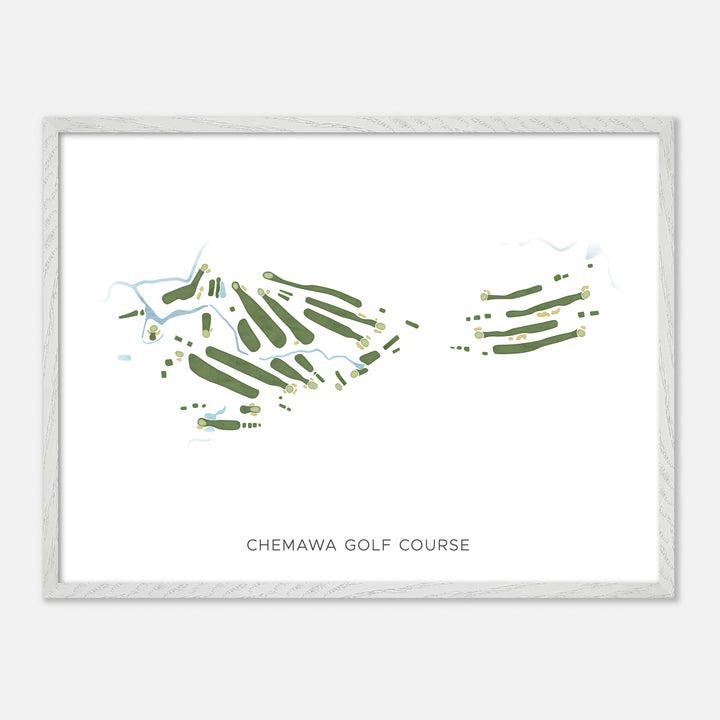 Print of Chemawa Golf Course Modern Map
