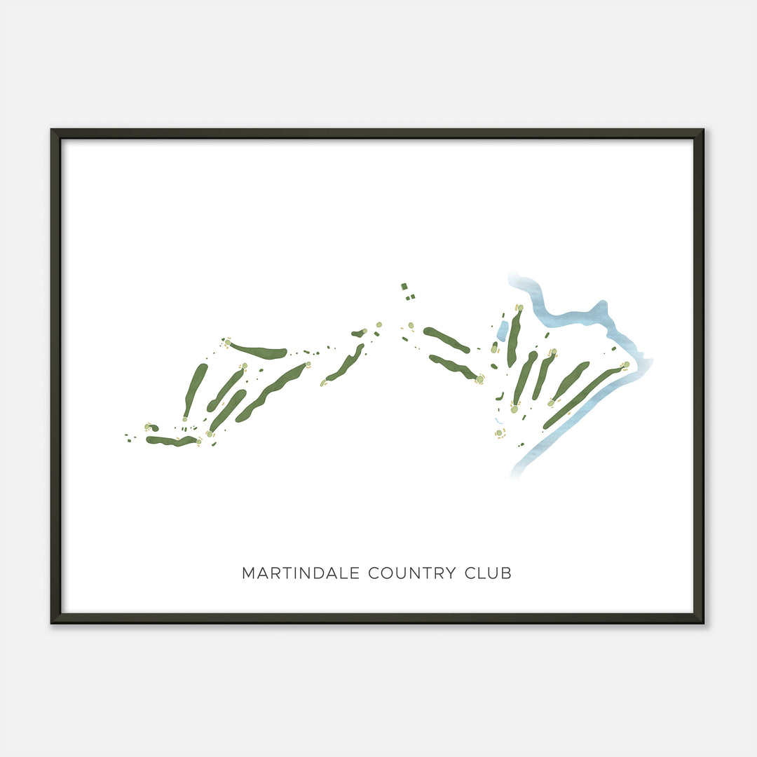 Print of Martindale Country Club Modern Map