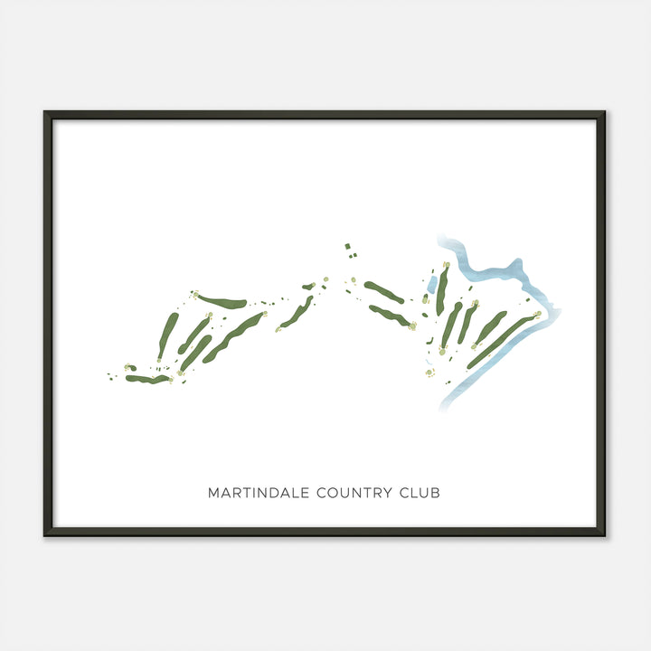 Print of Martindale Country Club Modern Map
