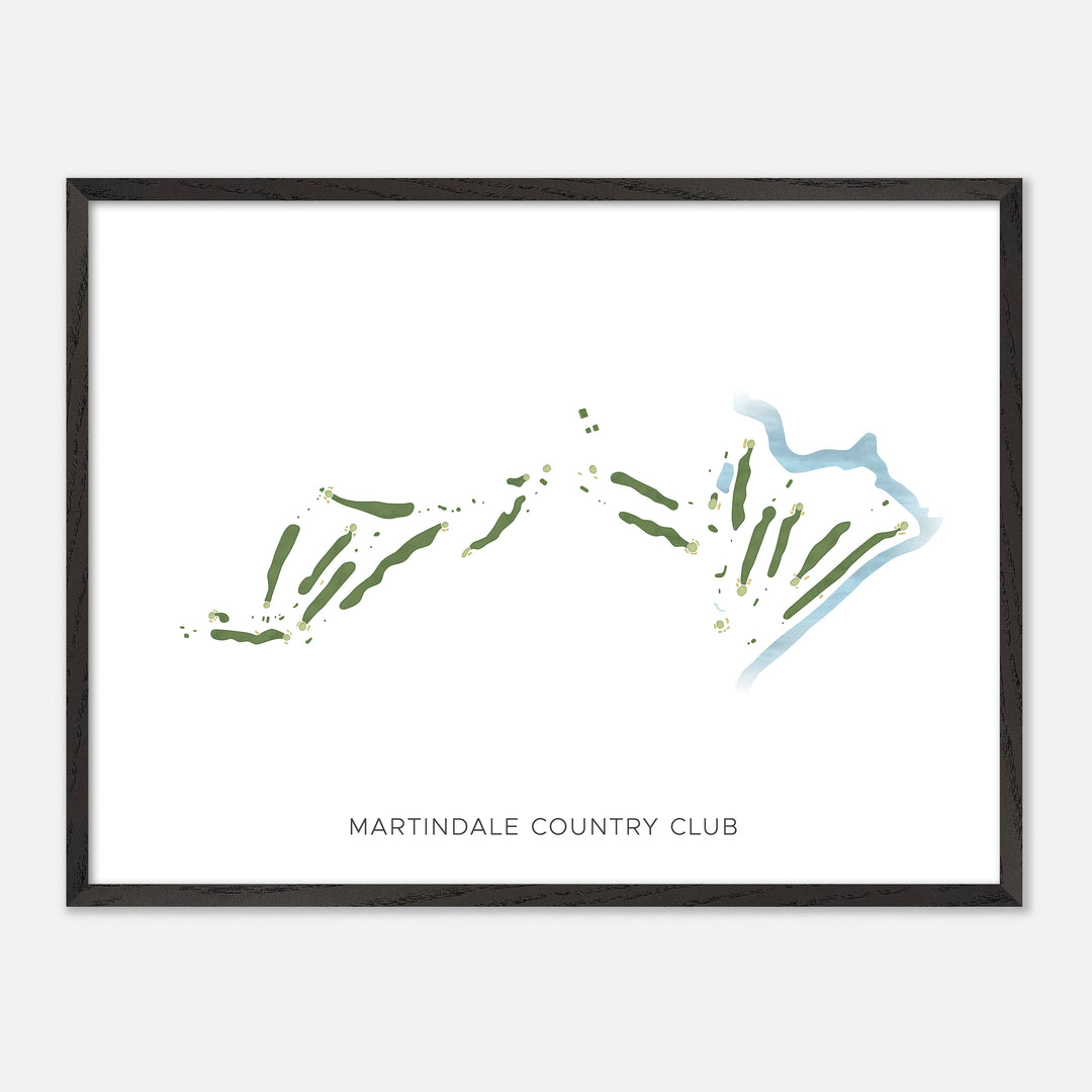 Print of Martindale Country Club Modern Map