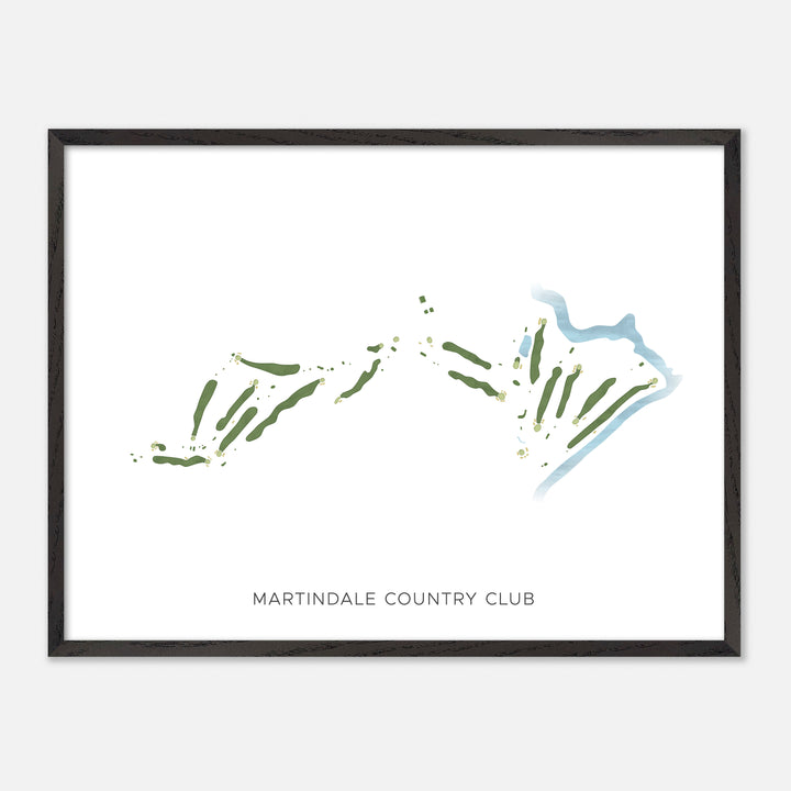 Print of Martindale Country Club Modern Map