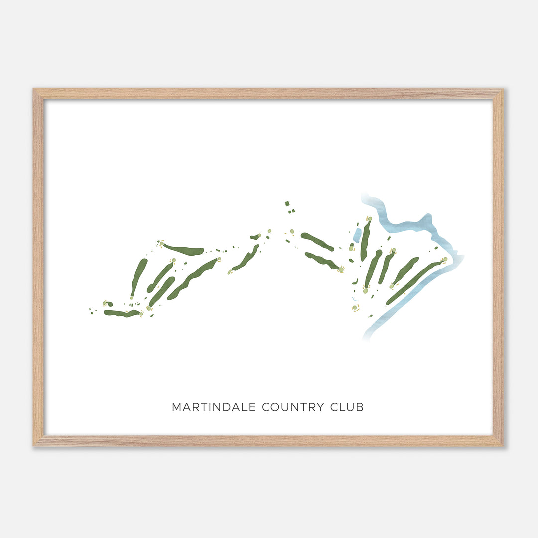 Print of Martindale Country Club Modern Map