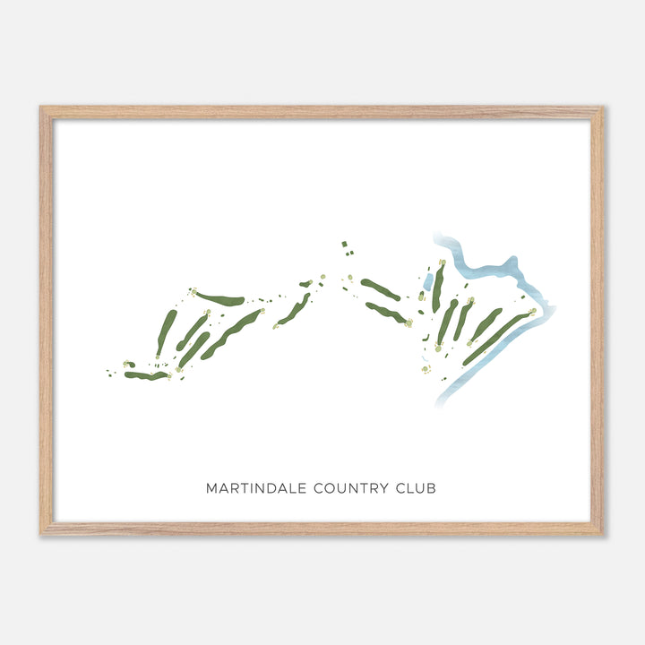 Print of Martindale Country Club Modern Map