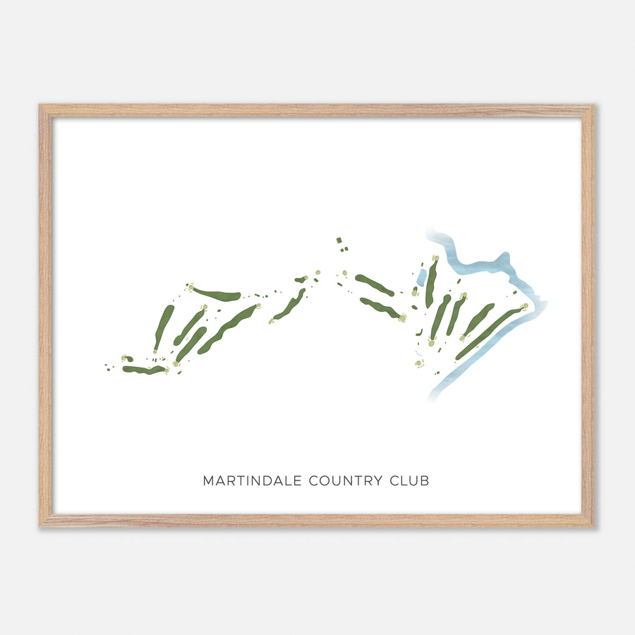 Print of Martindale Country Club Modern Map