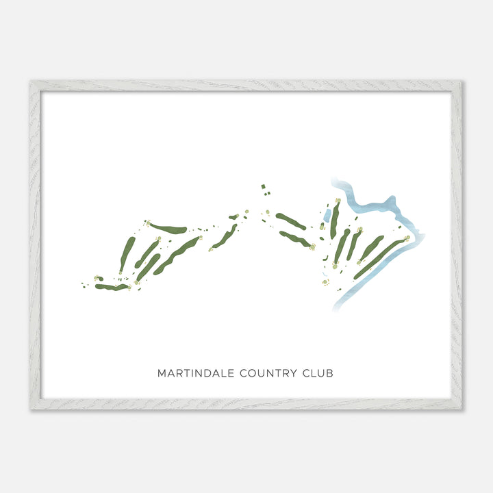 Print of Martindale Country Club Modern Map
