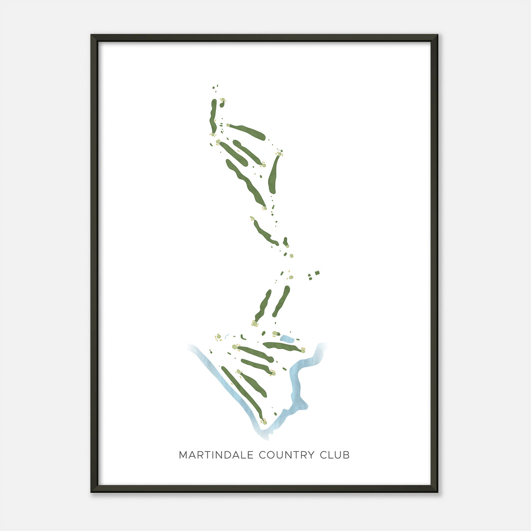 Print of Martindale Country Club Modern Map